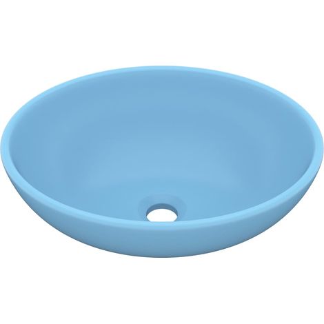 Lavabo ovale di lusso diametro 40 cm ceramica azzurra opaca 020002665