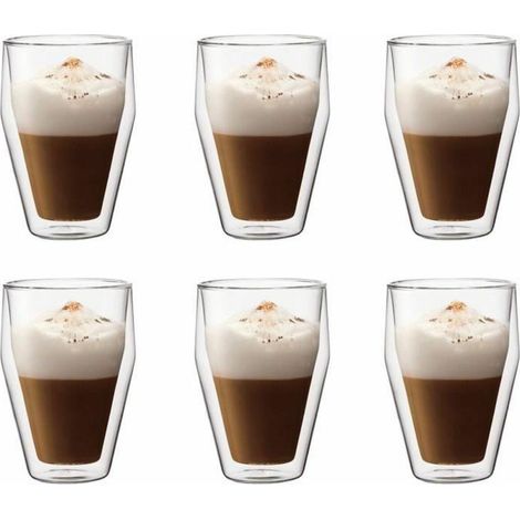 Bodum transparentes Set mit 6 doppelwandigen Gläsern 350 ml