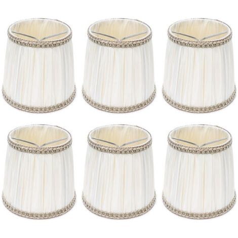 BUNTHAUS Abat-jour en tissu pour lustre moderne, couvercle de lampe de Table pour vis E14, accessoire pour la maison, 6 pièces