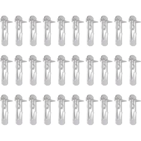 de 30 supports transparents pour étagères de placard clips