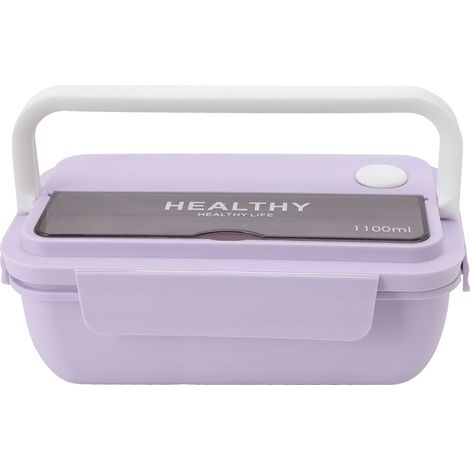 Tragbare, isolierte Lunchbox mit großem Fassungsvermögen (1100 ml), auslaufsicher, ideal für Salate im Büro (lila). (1/5)