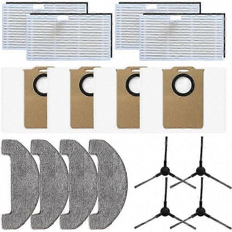 Ersatzzubehörset für den Uninell UR3 Saugroboter, bestehend aus 4 HEPA-Filtern, 4 Seitenbürsten, 4 Reinigungstüchern und 4 Staubbeuteln. (1/5)