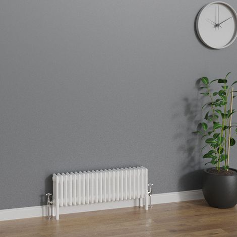 WarmeHaus Traditional Radiator 300x1010mm White 4 Column Heater (1/5)