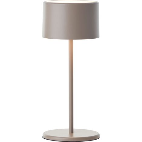 Lampe de table LED à batterie BRILLIANT Helio, 2 W, 210 lm, 3000 K, métal, taupe (1/5)