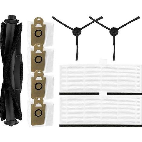 Pièces de rechange pour aspirateur robot Neabot NOMO N2 : brosse principale, brosse latérale, filtre HEPA et chiffon de nettoyage. (1/5)