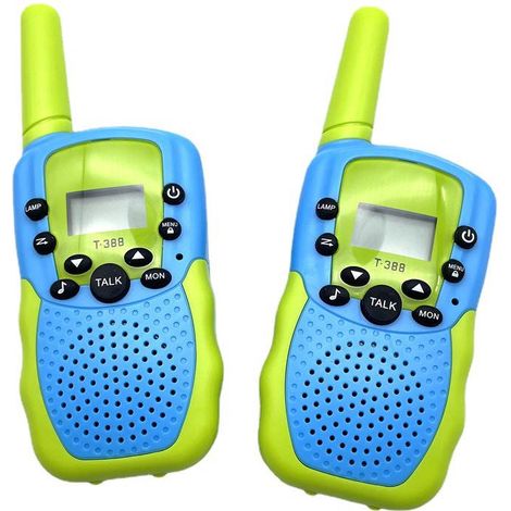 Jouet pour enfants de 3 à 12 ans, Talkie-walkie 2 radios, 8 canaux, lampe torche LCD rétroéclairée, portée de 5 km, camping, randonnée, 5,6 x 3,5 x 14,5 cm (1/5)