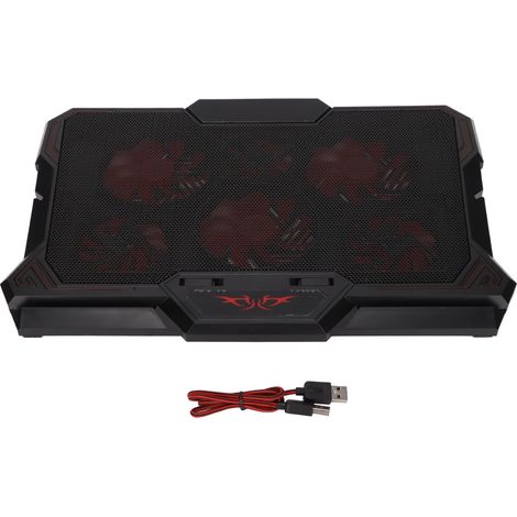Refroidisseur PC Ultra Plat Ventilateur USB Réglable avec 6 Pales Silencieuses Écran LED pour Ordinateurs Portables 12 à 17,3 Pouces (1/5)