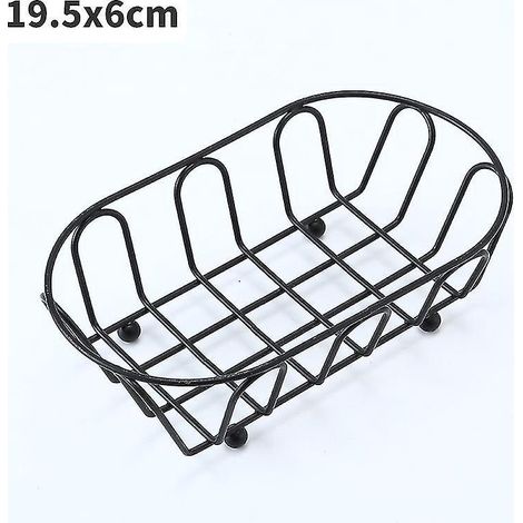 Frittierkorb, Snackeimer, Aufbewahrungskorb für frittiertes Hähnchen, Frittierkorb, Ölsieb, kreatives Geschirr, Behälter – Schwarz