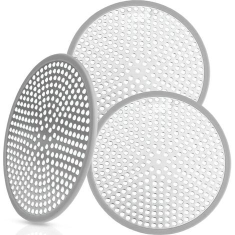 3 Pièces Attrape Cheveux Douche, Filtre Cheveux Douche Baignoire 120 mm/ 4,72", Grille Douche, Filtre Baignoire Anti Cheveux, Grille Baignoire Anti Cheveux, pour Cuisine, Salle de Bains Douche (1/5)