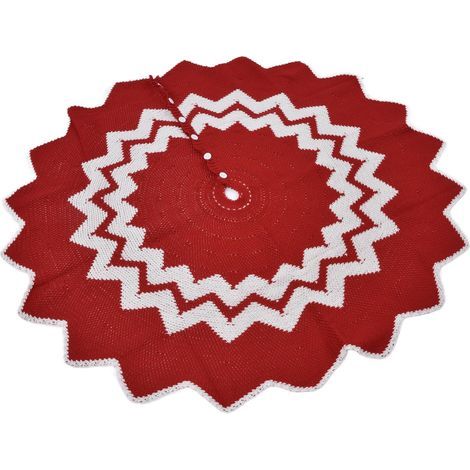 Weihnachtsbaummatte, gestrickte Weihnachtsbaumdecke, Rundumschutz aus wiederverwendbarer Acrylfaser für Supermärkte, Haushalte und Hotels (1/5)