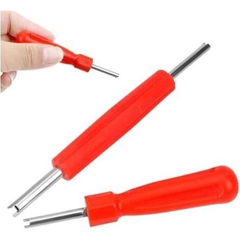 Demonte Obus Valve Extracteur De 2 Côtés, Outils Pneu, Clé Voiture, pour Réparation Pneus 2Pcs - (1/5)