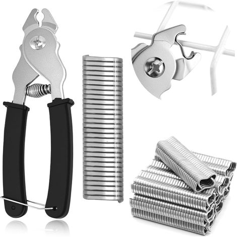 Sausage Tongs with 1200 Clips and Fence Clamps, Wire Fixings, Suitable for Mattresses, Cars, Cushions, Sofas, Fences, Pet Cages (1/5)