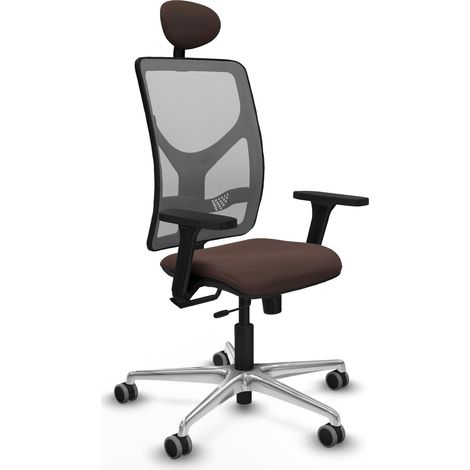Chaise piqueras y crespo Motilla marron fonce aluminium (1/2)