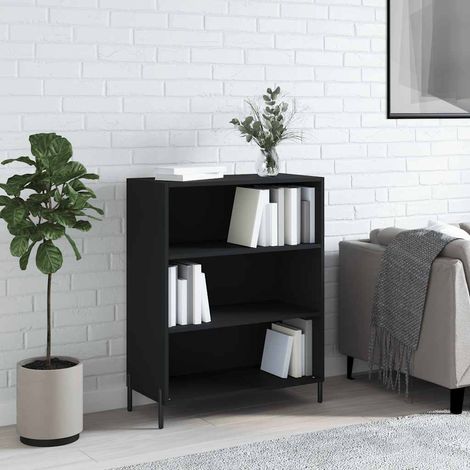 Regalschrank Schwarz 69,5x32,5x90 cm Holzwerkstoff (1/5)