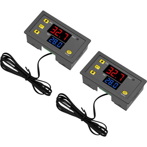 Thermostat Numérique - 2 Pièces - W3230 - Affichage LED - Contrôle Précis - Aquarium Terrarium - -50 à 120 °C (1/5)