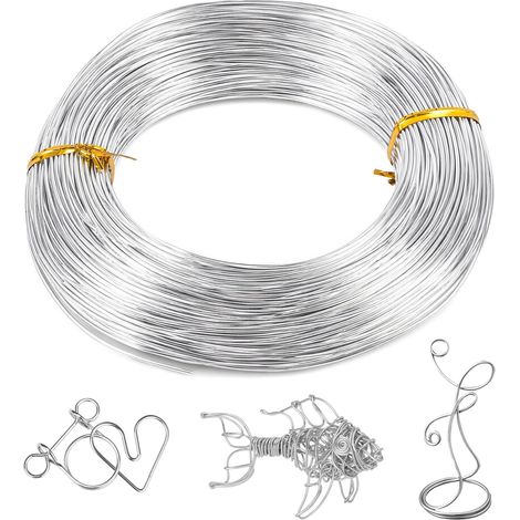 Fil Aluminium 100m, Aluminium 1mm Souple Loisir Creatif acier inoxydable (1/5)