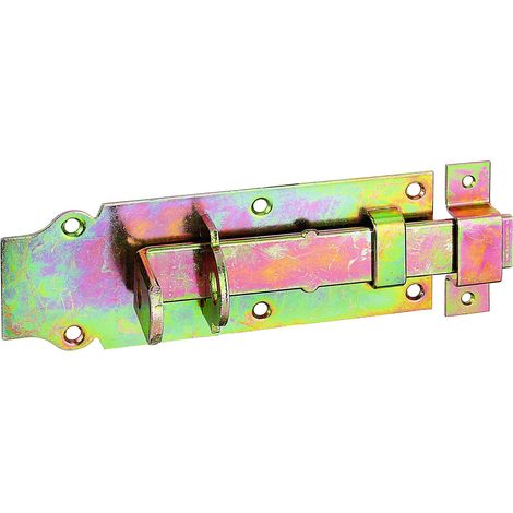 116743 Verrou porte-cadenas droit, avec poignée plate et gâche attachée passivé platine 180 x 64 mm (1/2)