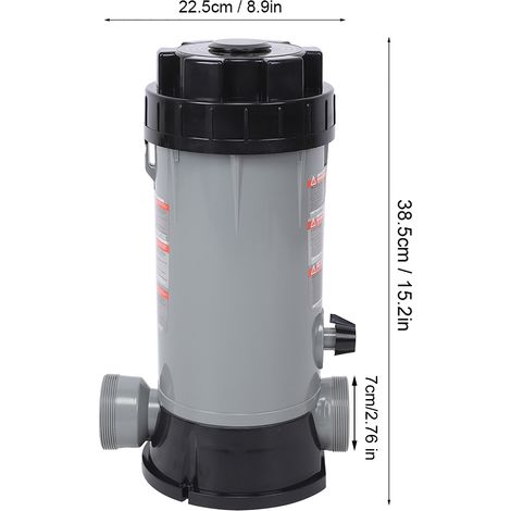 Automatischer Chlorspender CL-200, robustes PVC, 38,5 x 22,5 cm, 9 l Fassungsvermögen (1/5)