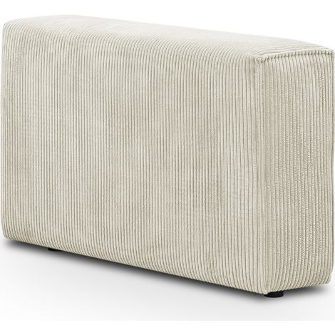 Accoudoir gauche pour canapé modulable en velours côtelé beige - Harper Mod (1/3)