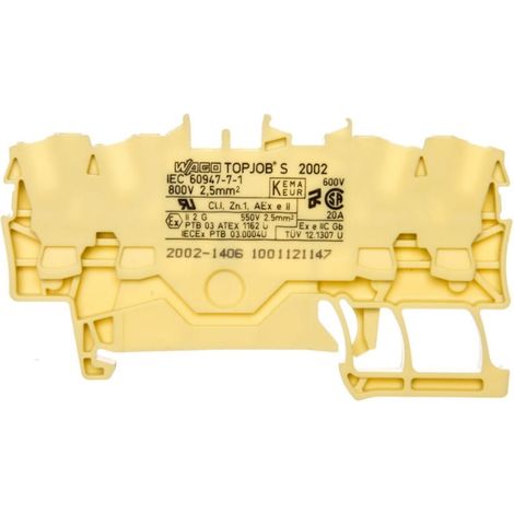 Conector de 4 cables de 2,5 mm² amarillo topjobs 2002-1406