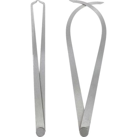 2 pièces Pied à coulisse à joint ferme pour mesurer l'intérieur et l'extérieur pour sculpter, façonner et modeler-25X1.5CM-Silver (1/3)