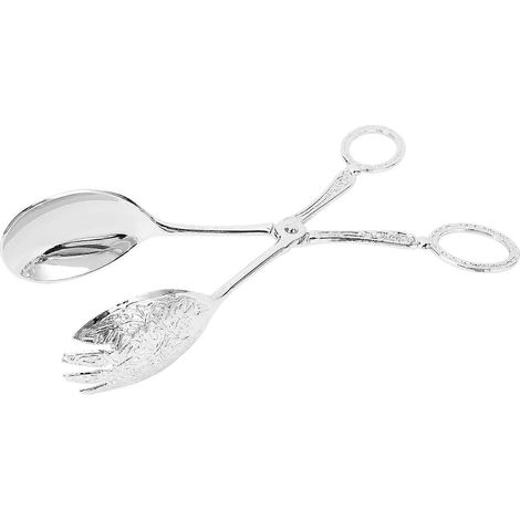Multifunktionale Metallzange im europäischen Stil zum Servieren von Kuchen, Brot und Obst – mit Clip-Löffelschneider, Buffetbesteck für Küche und Partys (1/5)