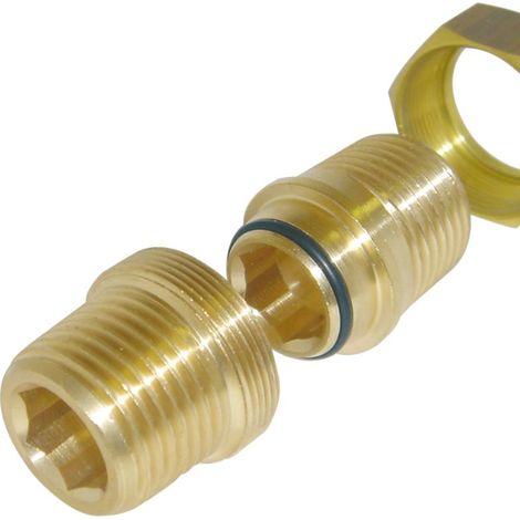 Mamelon RS PRO BSPP 1/4" mâle BSP 1-1/4" mâle en Laiton, Droit ( Prix pour Paquet de 10 )