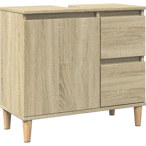 Mueble de baño con cajones de diseño moderno 65 x 33 x 60 cm fabricado en madera de roble Sonoma 020049507 (1/5)