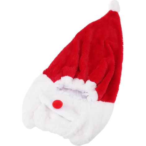 Housse de casque de Noël en peluche anti-rayures pour casque de moto, idéale pour les fêtes et les décorations. (1/5)