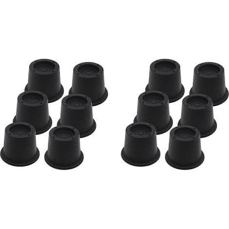 Coussins rehausseurs pour canapé, paquet de 12, noirs - Coussins rehausseurs pour cadre de lit, capacité de poids maximale 1300 lb. (1/5)