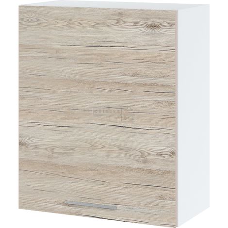 Meuble haut de cuisine Bellissi Noyer Blanchi 1 porte L 60 cm