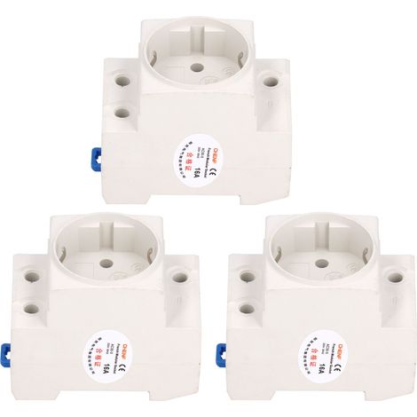 Set mit 3 Steckdosenleistenadaptern, Industriesteckdose, EU-Stecker, 250 V Wechselstrom, 10–16 A (1/5)