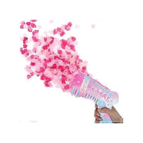 Ballons à confettis et pistolet à confettis pour révélation du sexe, garçon ou fille (lot de 10), décorations pour fête de naissance (10 roses), baby shower.