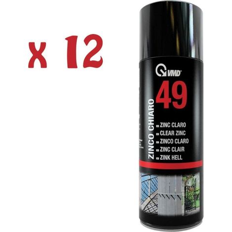 12 bombolette spray zinco chiaro 400ml zincante alluminio a freddo Vmd 49