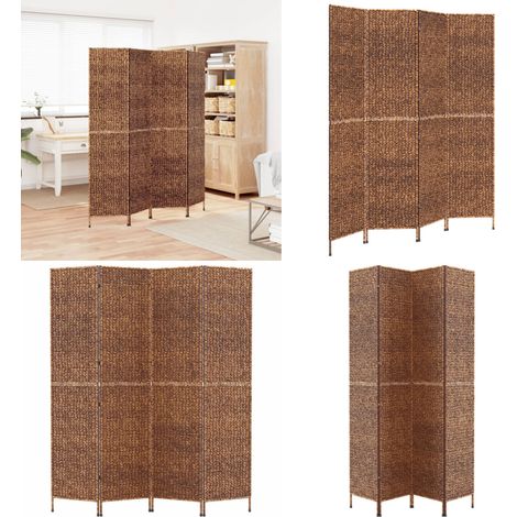 Paravent 4-tlg. Braun 163x180 cm Wasserhyazinthe - Raumteiler - Paravent - Wasserhyazinthen - Holzoptik - Landhausstil - Home & Living (1/5)