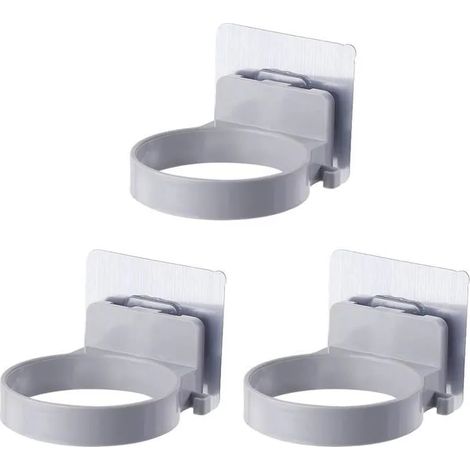 Porte-Sèche-Cheveux - Non spécifié - 3PCS - Gris - Plastique ABS - Diamètre 8,9 cm (1/4)