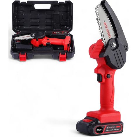Motosega sega da pota a batteria con motore brushless barra 10 cm 2 batterie 21V 4 Ah (1/4)