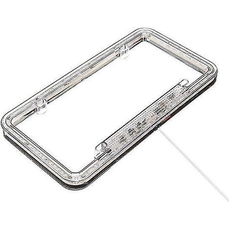 1 cadre de plaque d'immatriculation avec éclairage LED (1/3)