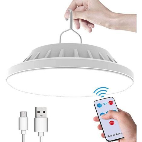 Lampe de camping solaire LED rechargeable USB – 120 LED – 200 lumens – 5 modes d'éclairage – IPX7 étanche – Power bank intégré (1/5)