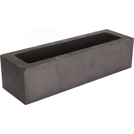 Moule à lingot en graphite rectangulaire pour fusion, coulée et raffinage d'or, argent, métal, aluminium et cuivre - Moule de coulée en graphite de haute pureté (1/5)
