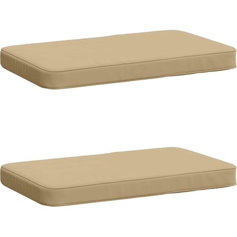 Coussins de banc 2 pièces VUGHT 2 pcs 100 % polyester Beige vidaXL