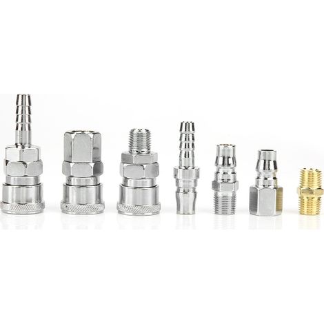 18-teiliges Schnellkupplungsset für Druckluftschlauchverbindungen (1/4") für pneumatische Bügeleisenteile (1/5)