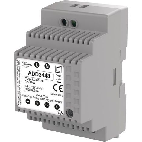 Sewosy – Alimentation modulaire sur rail 18A – Tension 230V – Protection PTC contre surtensions – Pour tableau électrique