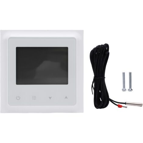 Termostato Wi-Fi programable para calefacción eléctrica, controlador de temperatura inteligente, pantalla a color para el hogar, blanco (1/5)
