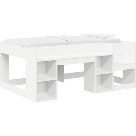 Maison Exclusive - Kinderbettgestell mit Stauraum Weiß 80 x 160 c