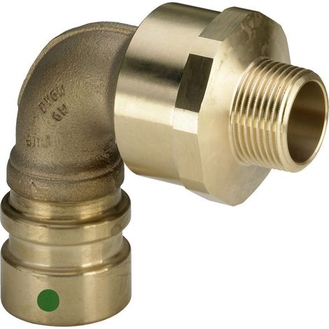 Bogen 90 Grad mit SC Geopress 9620.1TW in 32mm x R1 Rotguss (1/2)