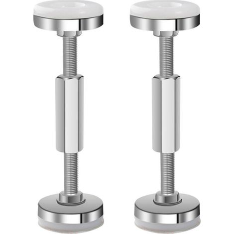2pcs Support mural télescopique réglable anti-choc à vis, outil de maintien pour lit et espace, taille XL (1/5)
