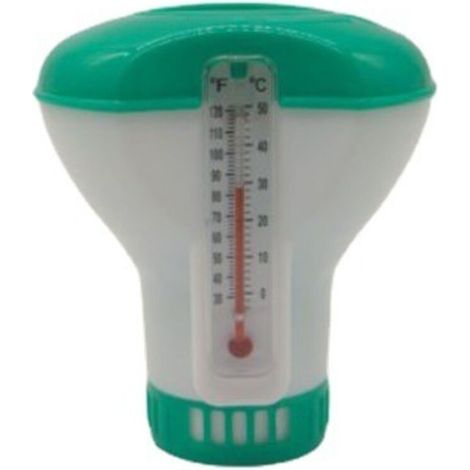 Doseur flottant avec thermomètre pour piscines, pour pastilles de 20 g (1/5)