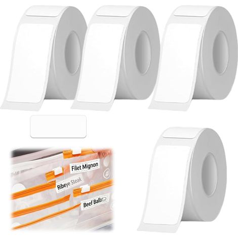 4 Rolls Thermal Labels 12x40mm Waterproof (1/5)