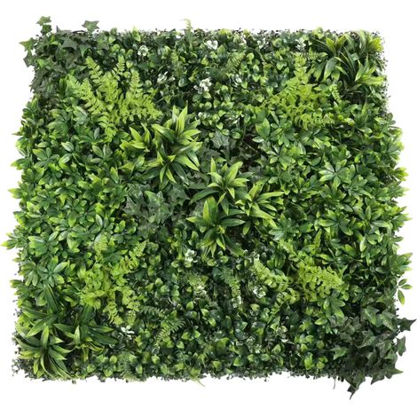 Mur végétal artificiel feuillage élégant premium 100x100 cm